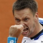 Robin Soderling en quart de finale de Roland Garros
