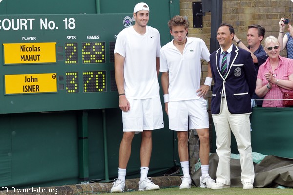 John Isner et Nicolas Mahut à Wimbledon